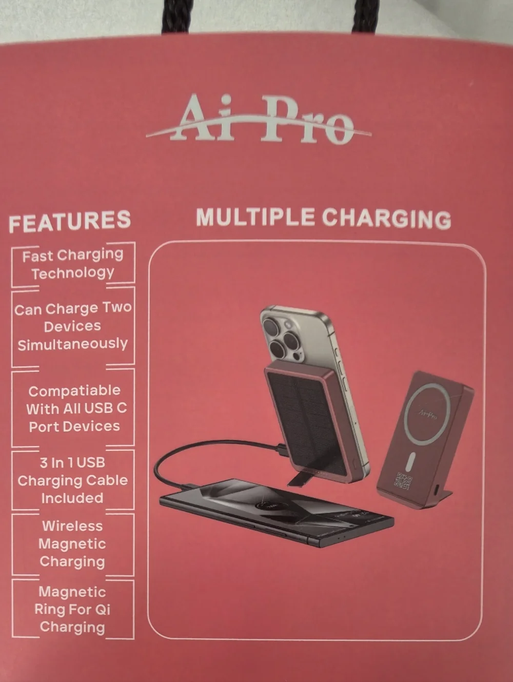 Red Solar Charger *NIB*